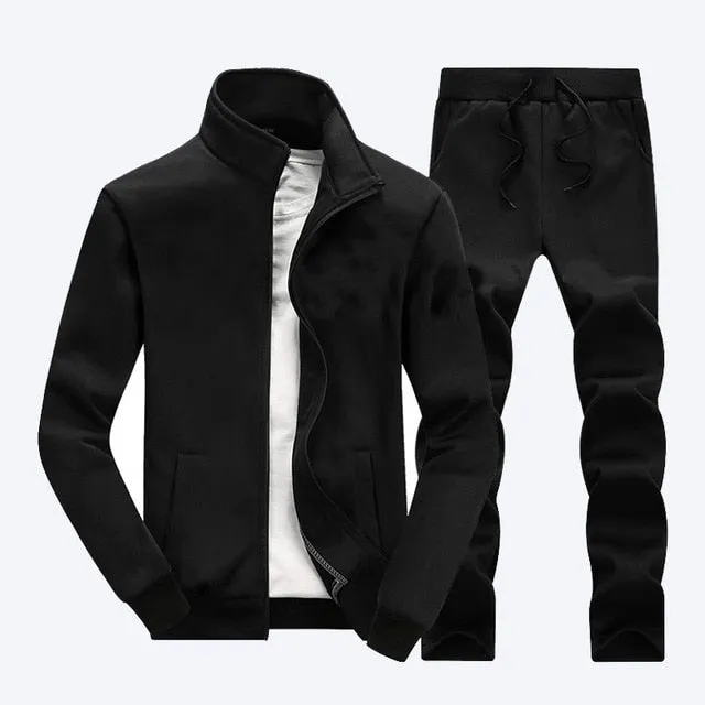 Brand Men Sportswear Sets Running Sports Fitness Tracksuit Male Two Pieces Sweatshirt Sweatpant Gym Clothing Trainingspak Mannen