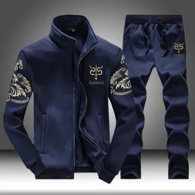 Brand Men Sportswear Sets Running Sports Fitness Tracksuit Male Two Pieces Sweatshirt Sweatpant Gym Clothing Trainingspak Mannen