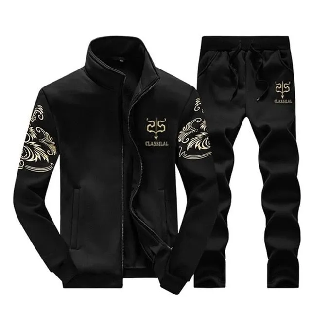Brand Men Sportswear Sets Running Sports Fitness Tracksuit Male Two Pieces Sweatshirt Sweatpant Gym Clothing Trainingspak Mannen