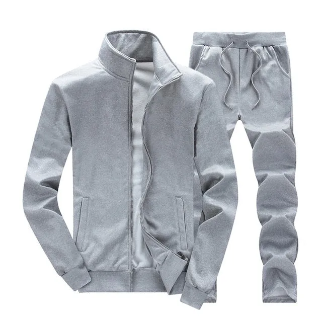 Brand Men Sportswear Sets Running Sports Fitness Tracksuit Male Two Pieces Sweatshirt Sweatpant Gym Clothing Trainingspak Mannen
