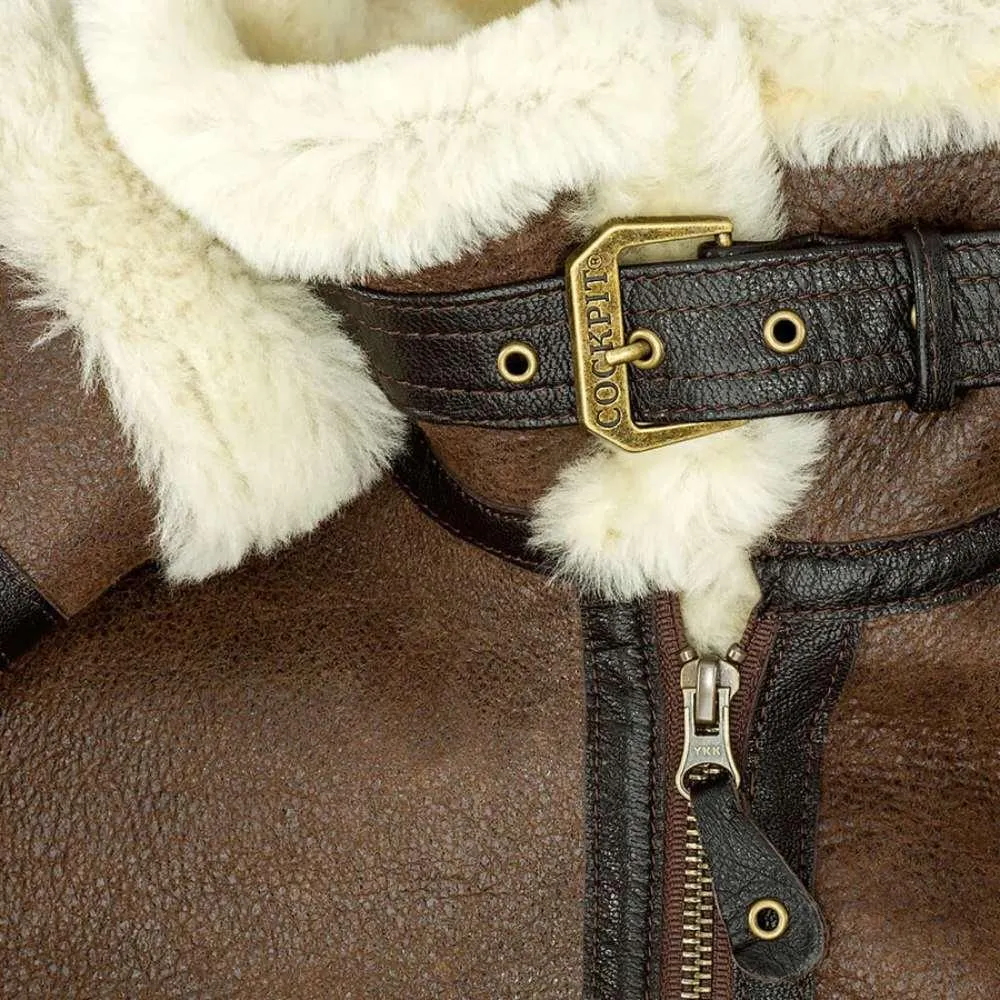 Cockpit USA Womens B-3 Sheepskin Bomber Jacket Size XLARGE - Final Sale Ships Same Day