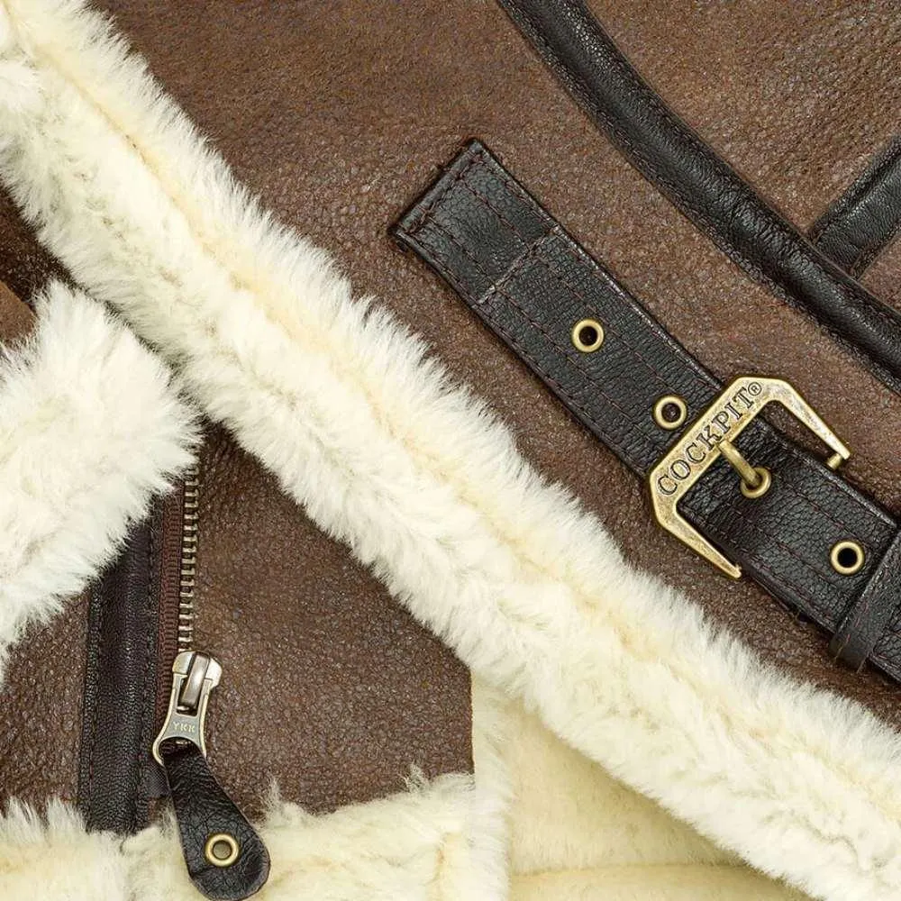 Cockpit USA Womens B-3 Sheepskin Bomber Jacket Size XLARGE - Final Sale Ships Same Day