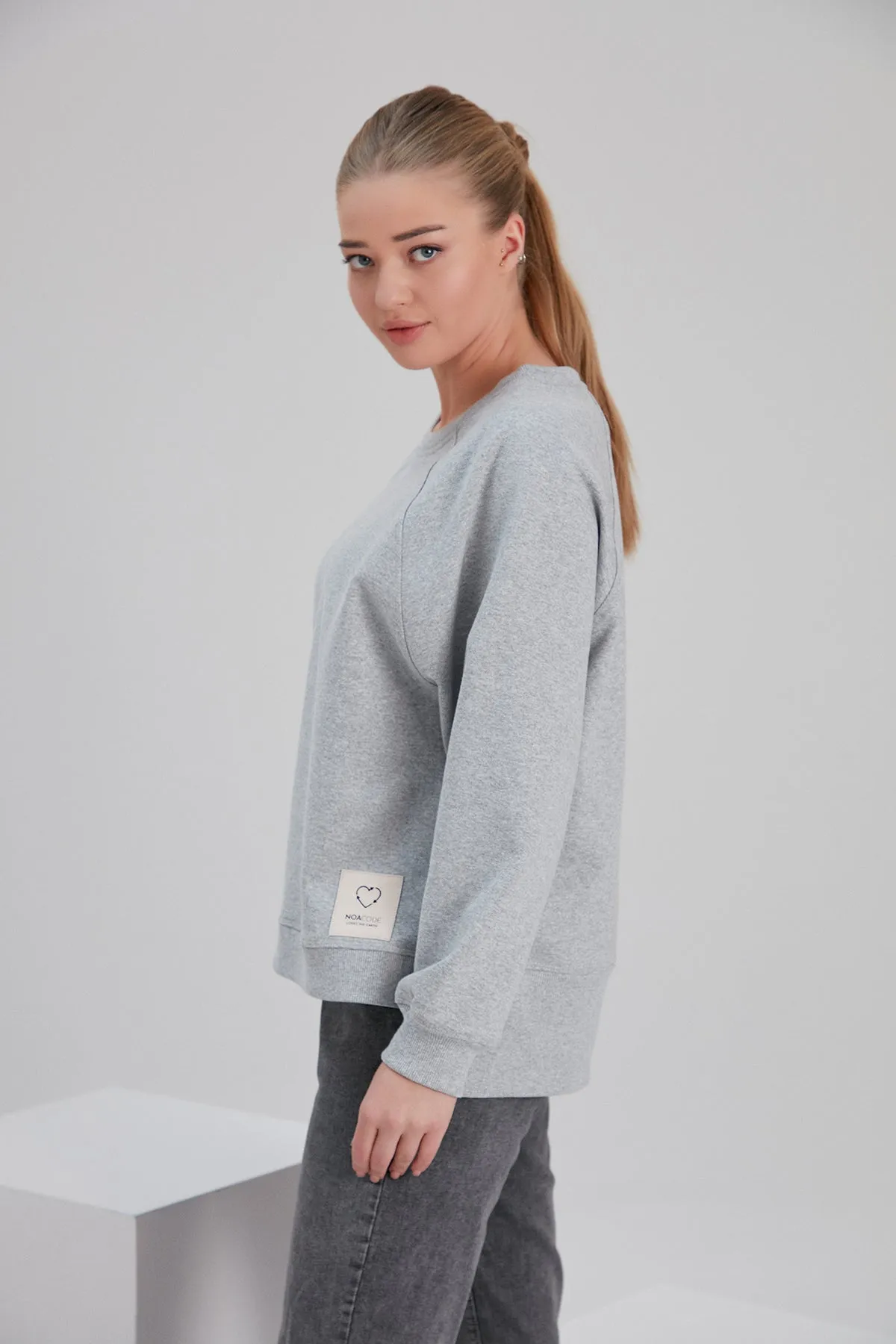 ECO LIGHT GREY CREW SWEATSHIRT