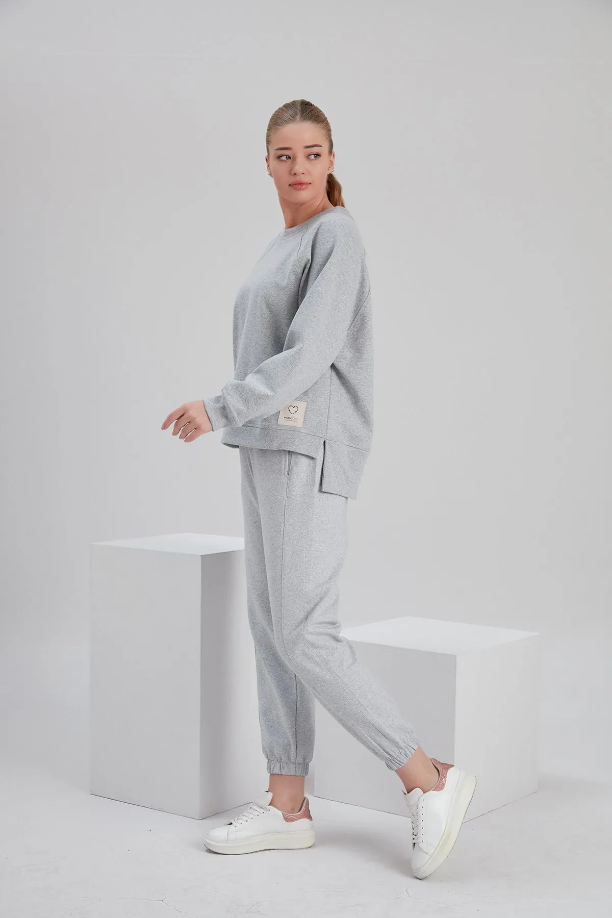 ECO LIGHT GREY CREW SWEATSHIRT