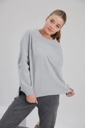 ECO LIGHT GREY CREW SWEATSHIRT