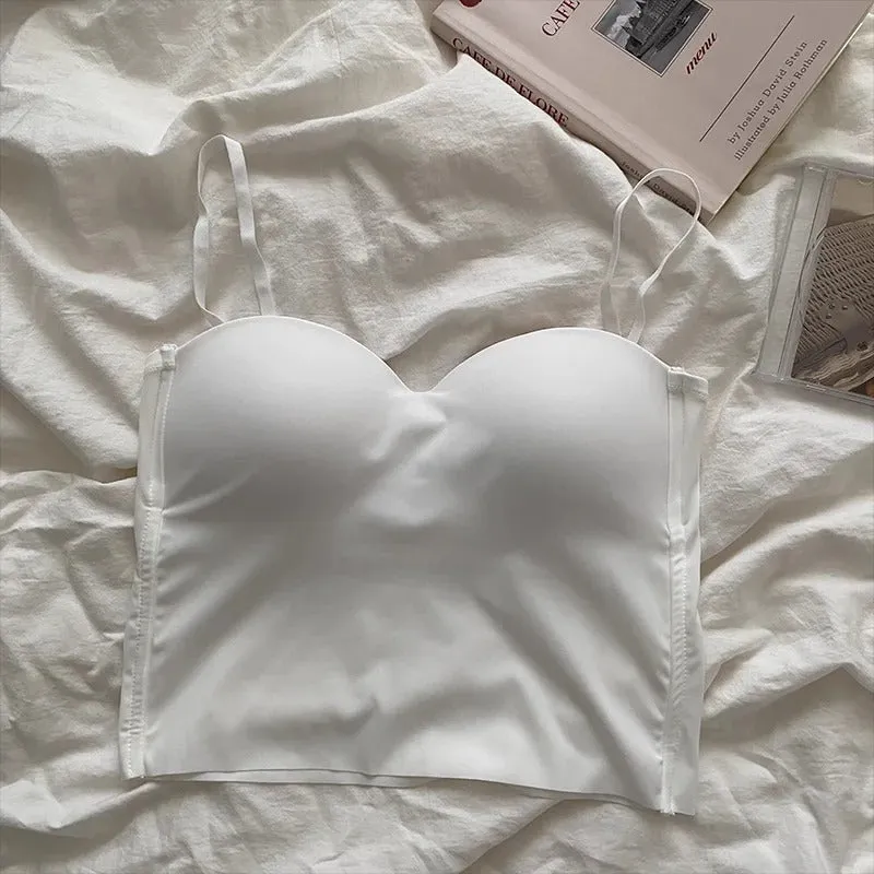 Effen cropped camisole voor dames
