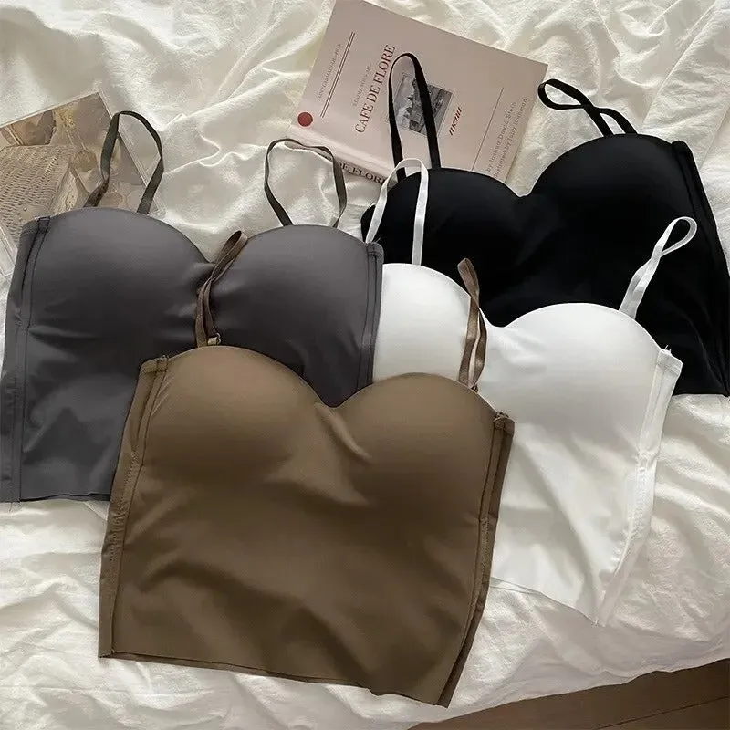 Effen cropped camisole voor dames