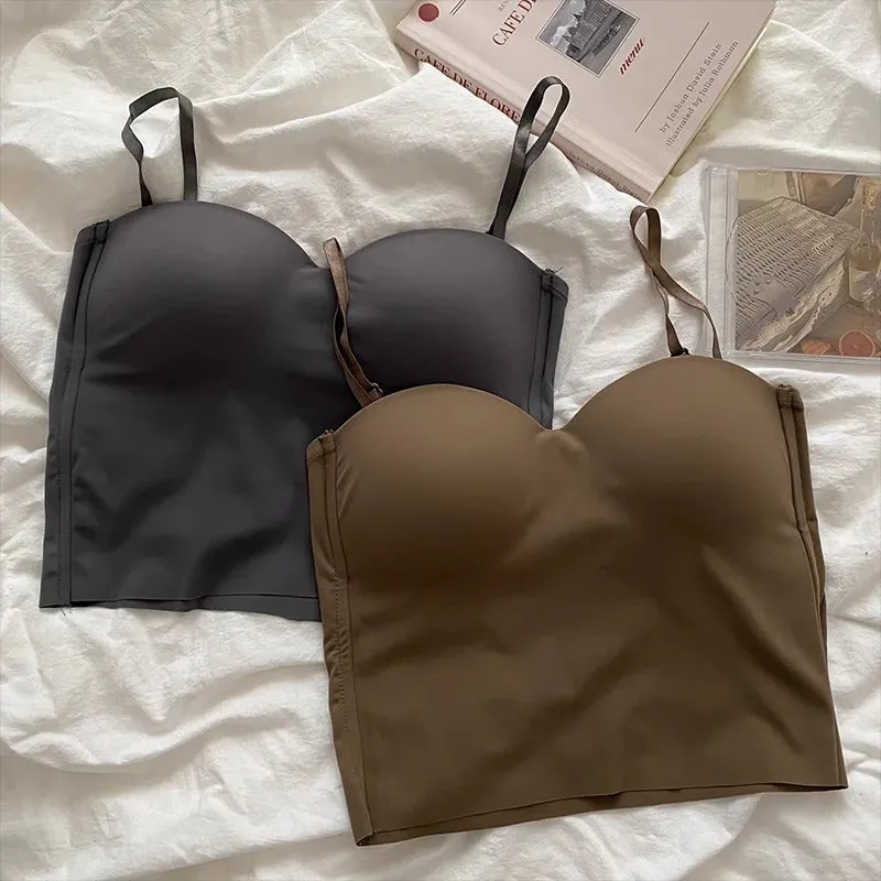 Effen cropped camisole voor dames