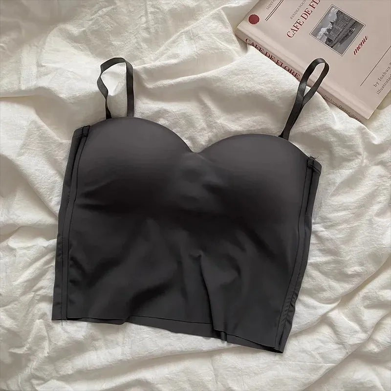 Effen cropped camisole voor dames