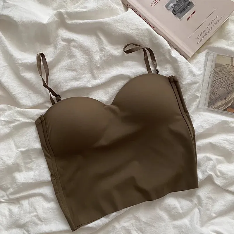 Effen cropped camisole voor dames