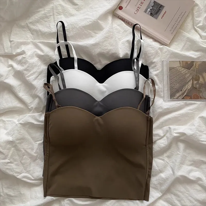Effen cropped camisole voor dames
