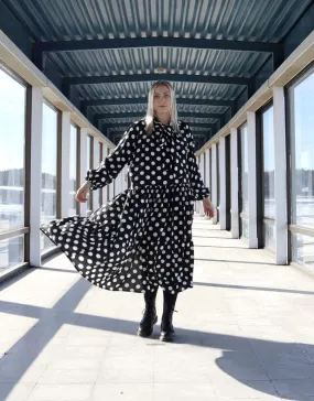 Flowy Long Dress Polka Dots