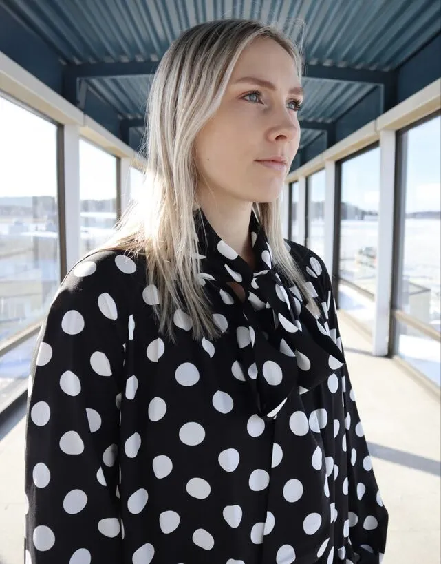 Flowy Long Dress Polka Dots