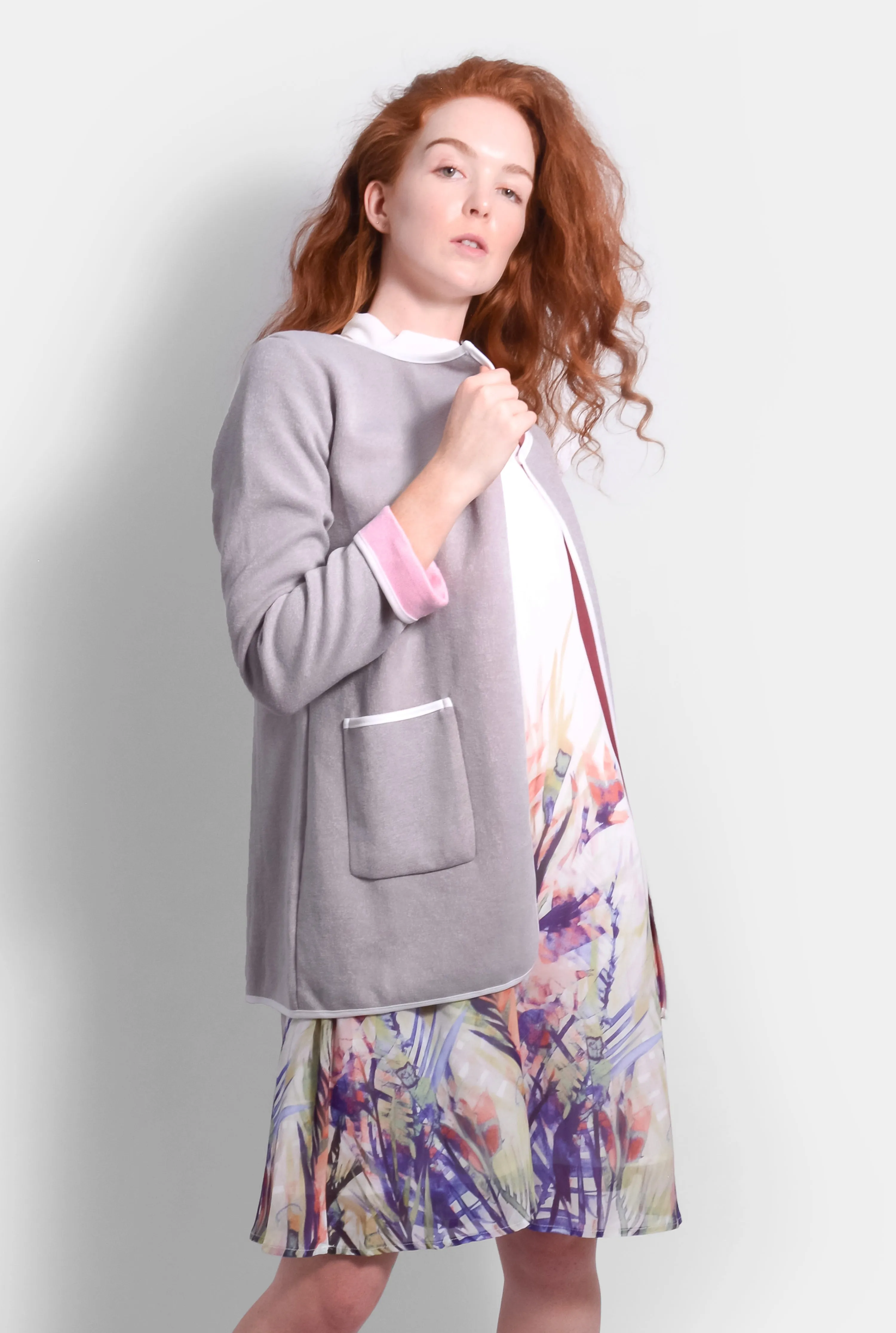 Grey Harmony Dual Knit Coat