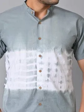 Grey Tie Dye Cotton Shirt