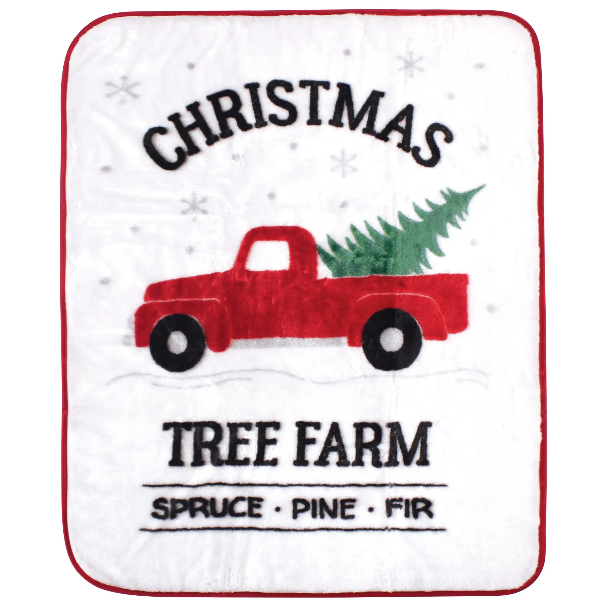 Hudson Baby High Pile Plush Blanket, Christmas Tree