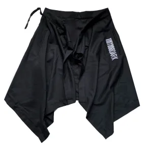 Irregular Hip Hop Men Harem Skirt Pants Harajuku Adjustable Streetwear Black Pleated Apron Gothic Jogger Trouser