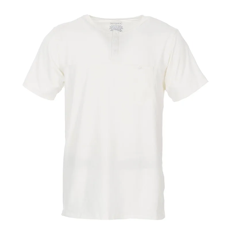 Kickee Pants Men's Solid Short Sleeve Performance Jersey Henley