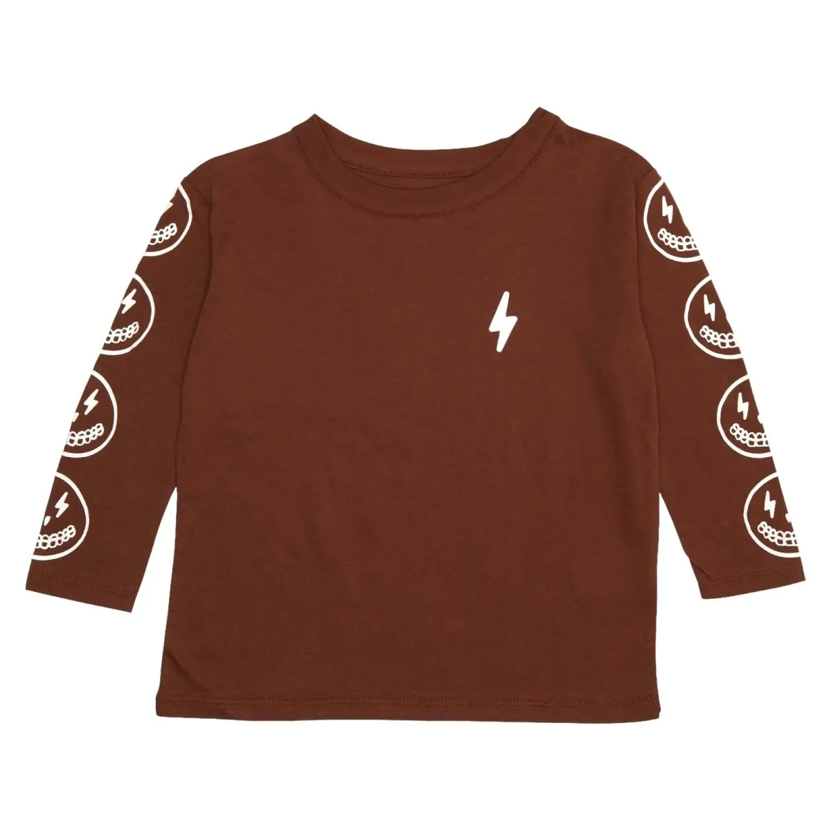 LIGHTNING SMILEY FACE LONG SLEEVE TSHIRT