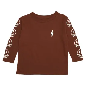 LIGHTNING SMILEY FACE LONG SLEEVE TSHIRT