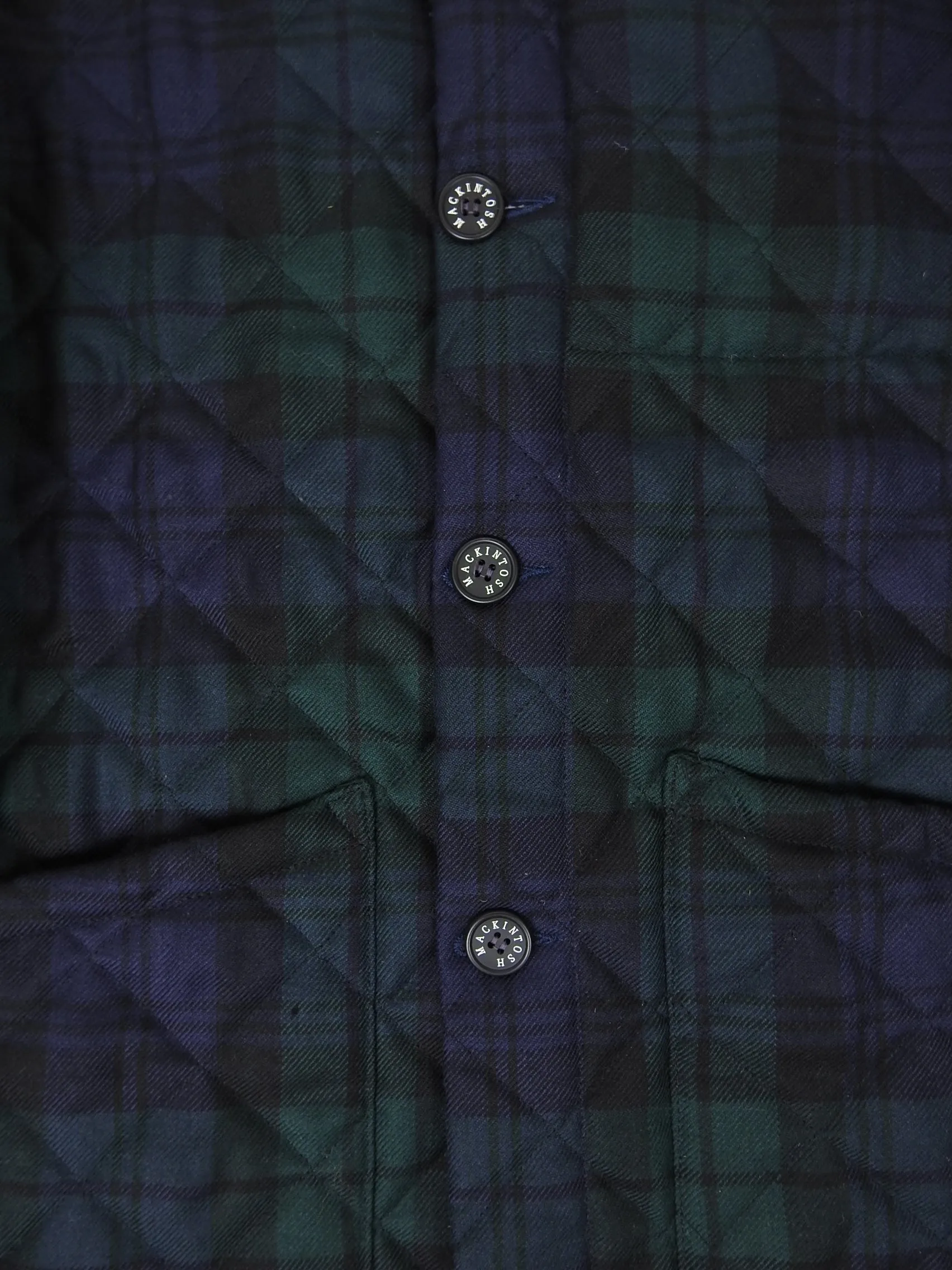 Mackintosh Tartan Quilted Coat Size Large