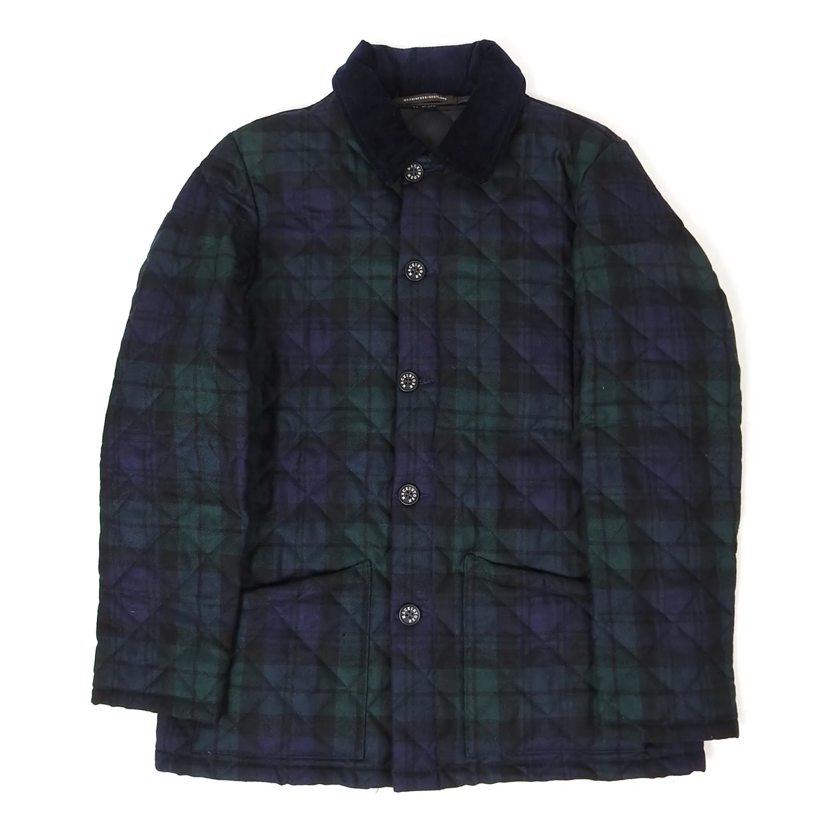 Mackintosh Tartan Quilted Coat Size Large