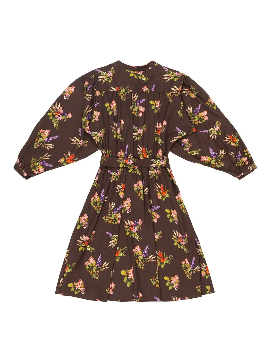 Marta Tie Dress Lame Flower Print