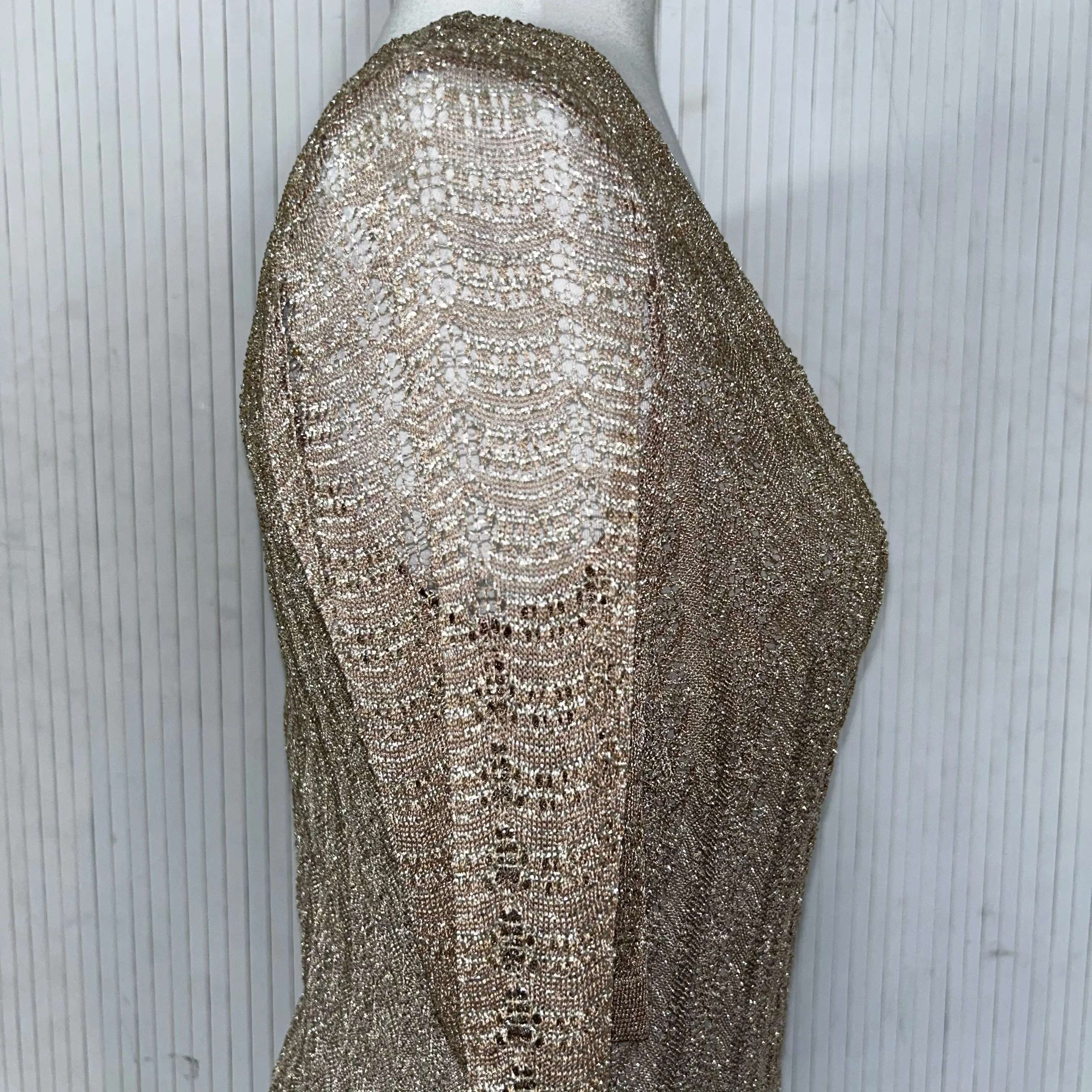 Missoni Gold Lurex Fancy Knit Midi Dress S