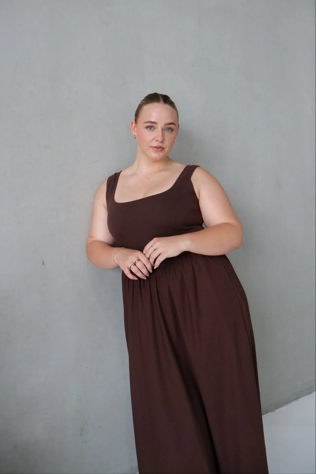 MYRA DRESS CHOCOLATE