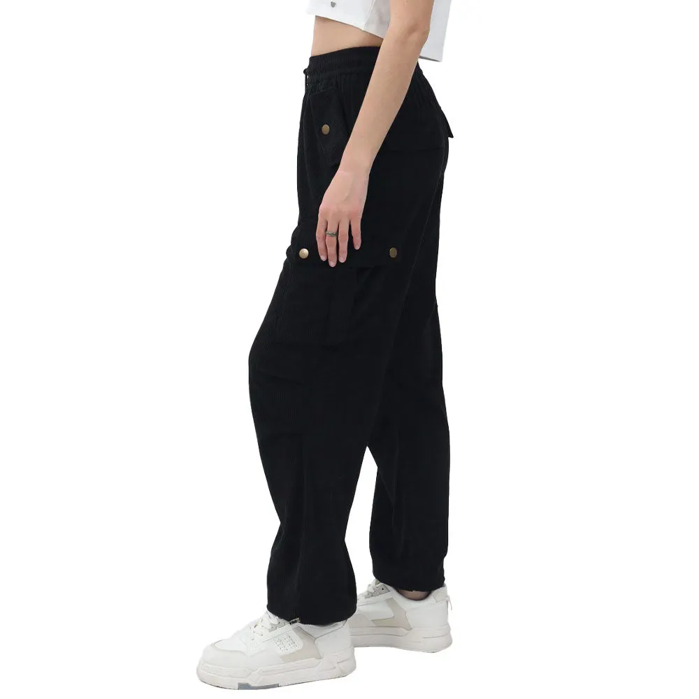 PANTALON PARA MUJER CORDUROY WITH CARGO POCKETS FOREVER 21