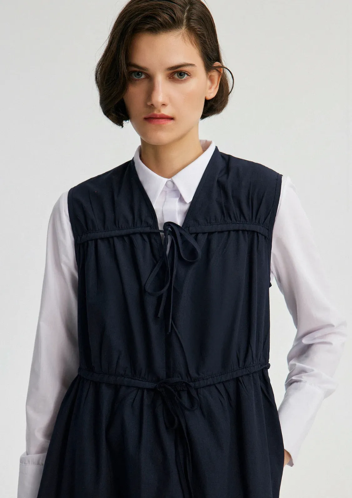 Poplin Gilet Dress