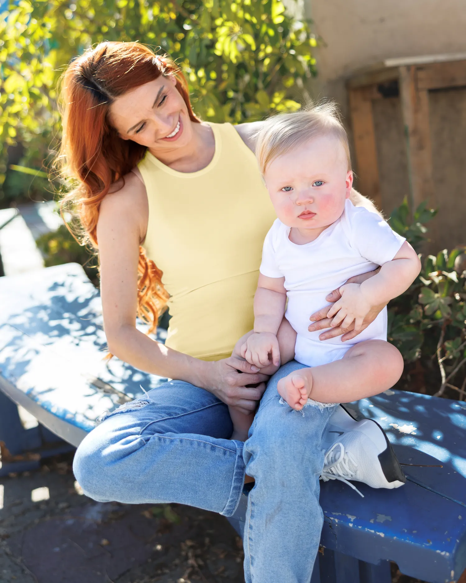 Ribbed Bamboo Racerback Nursing Tank | Butter Yellow