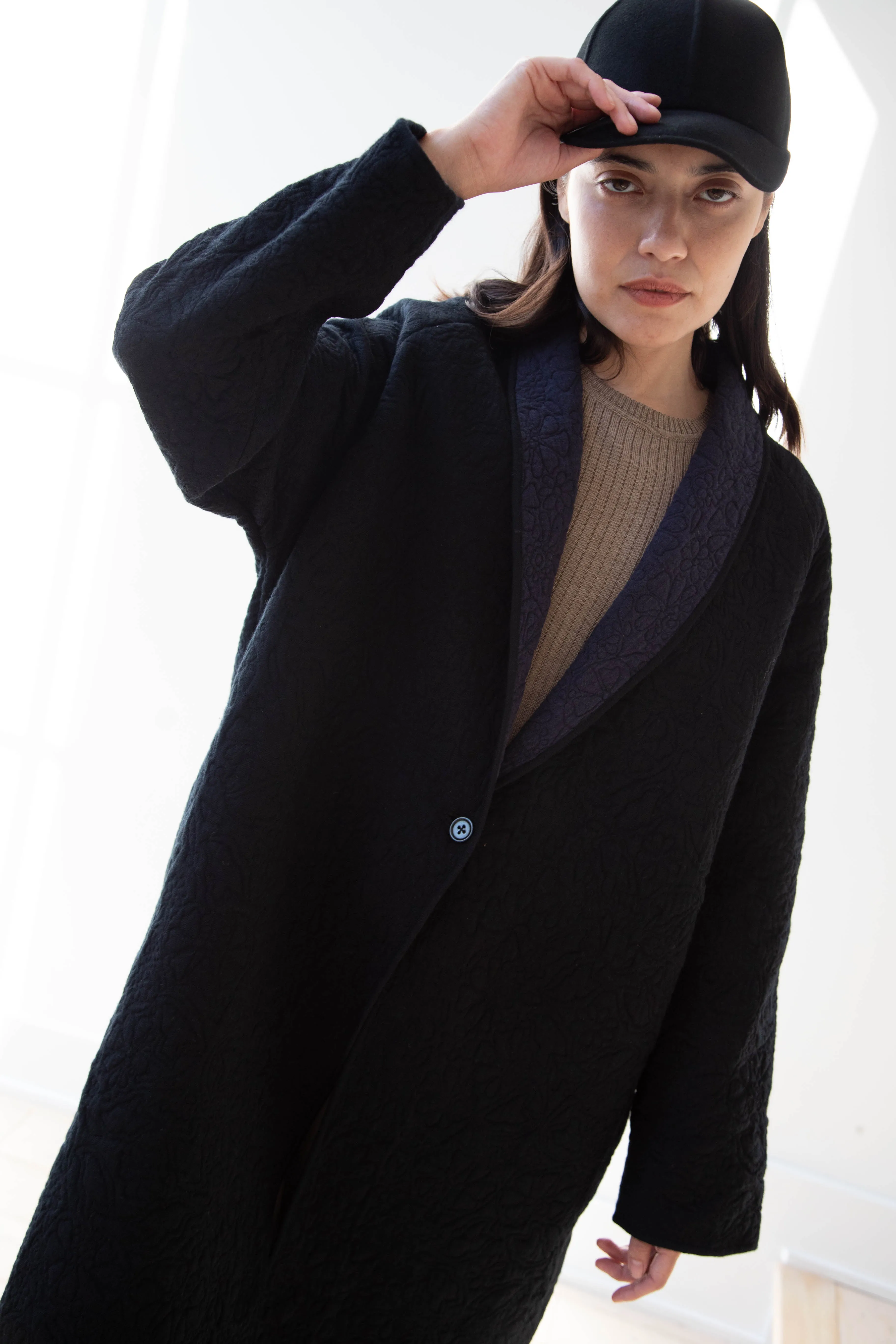 Rubia & Neel | Sofia Coat in Black & Indigo