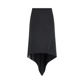 Scarf Hem Skirt in Black