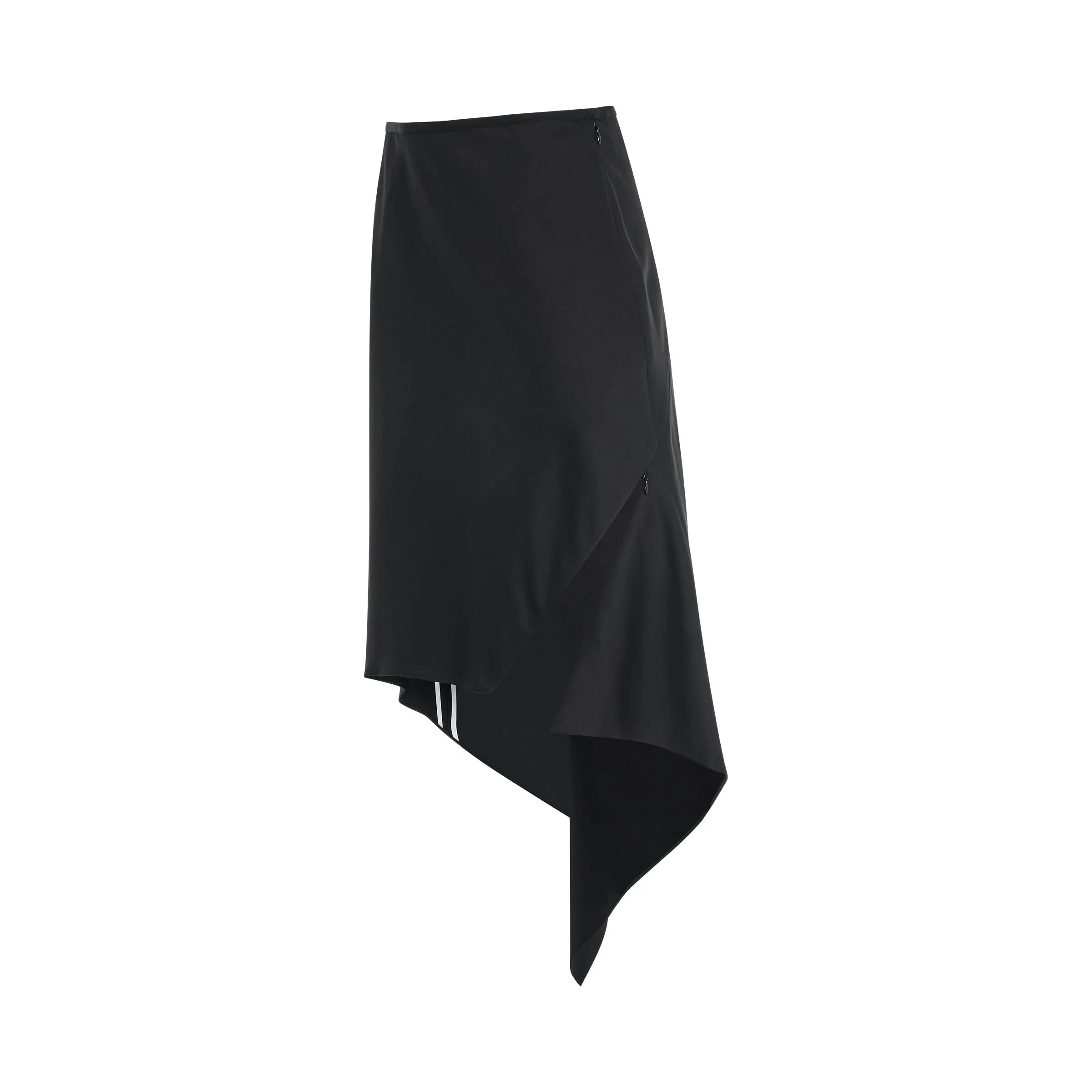 Scarf Hem Skirt in Black
