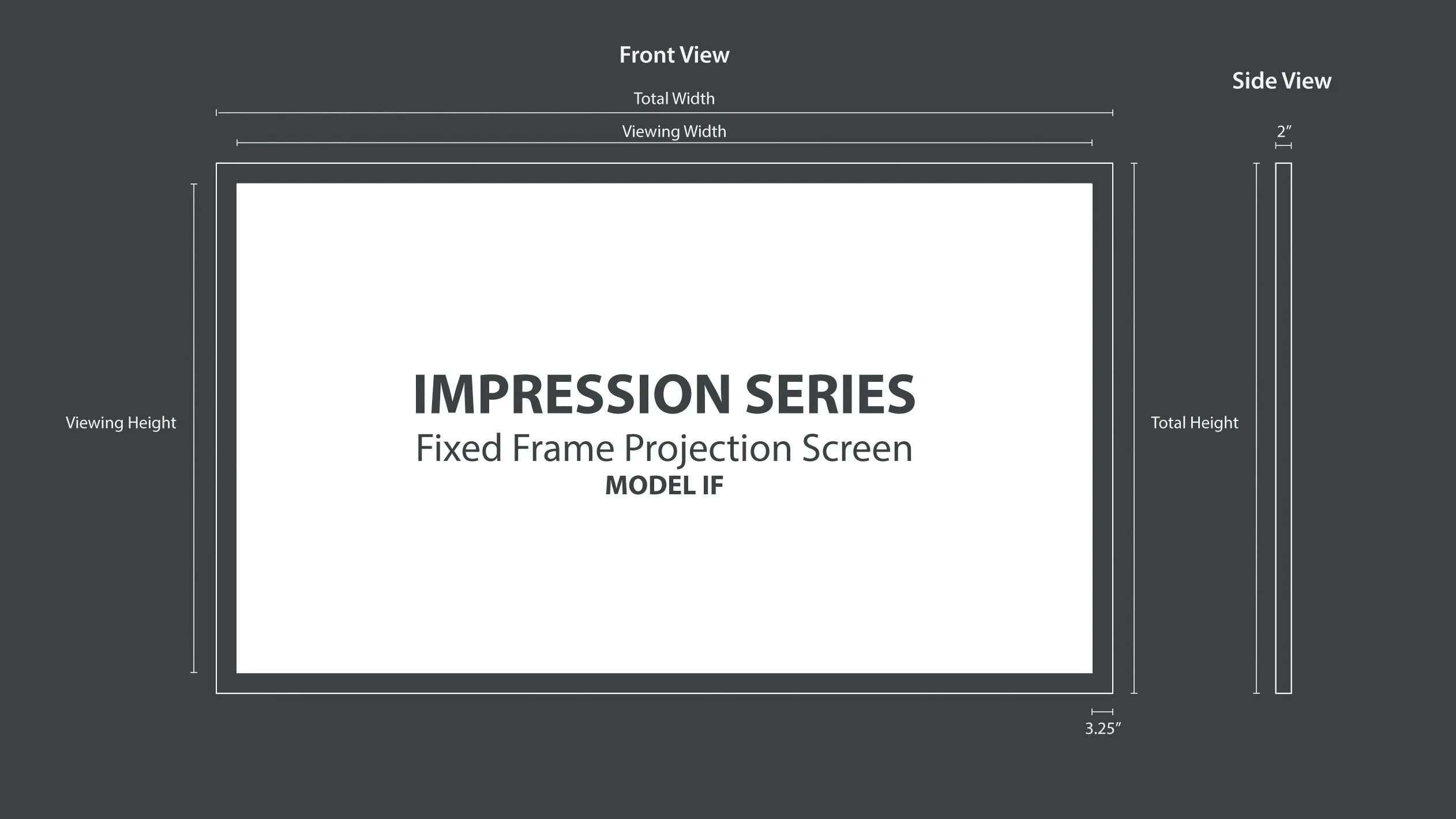 Severtson Screens Impressions Series Fixed Frame 158" (145.39" x 61.85") CinemaScope [2.35:1] IF2351583D