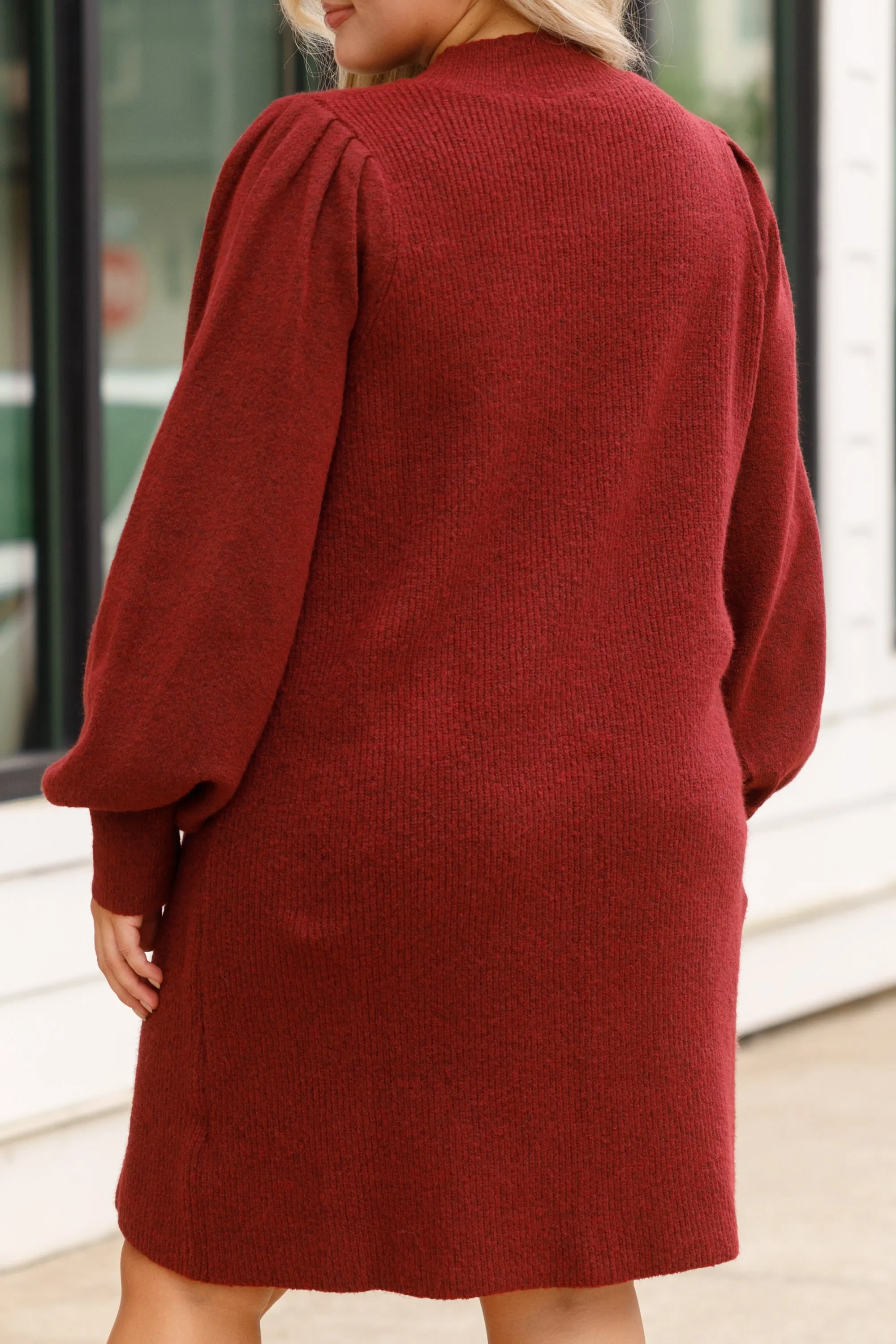 Ship To Wreck Sweater Dress, Burgundy