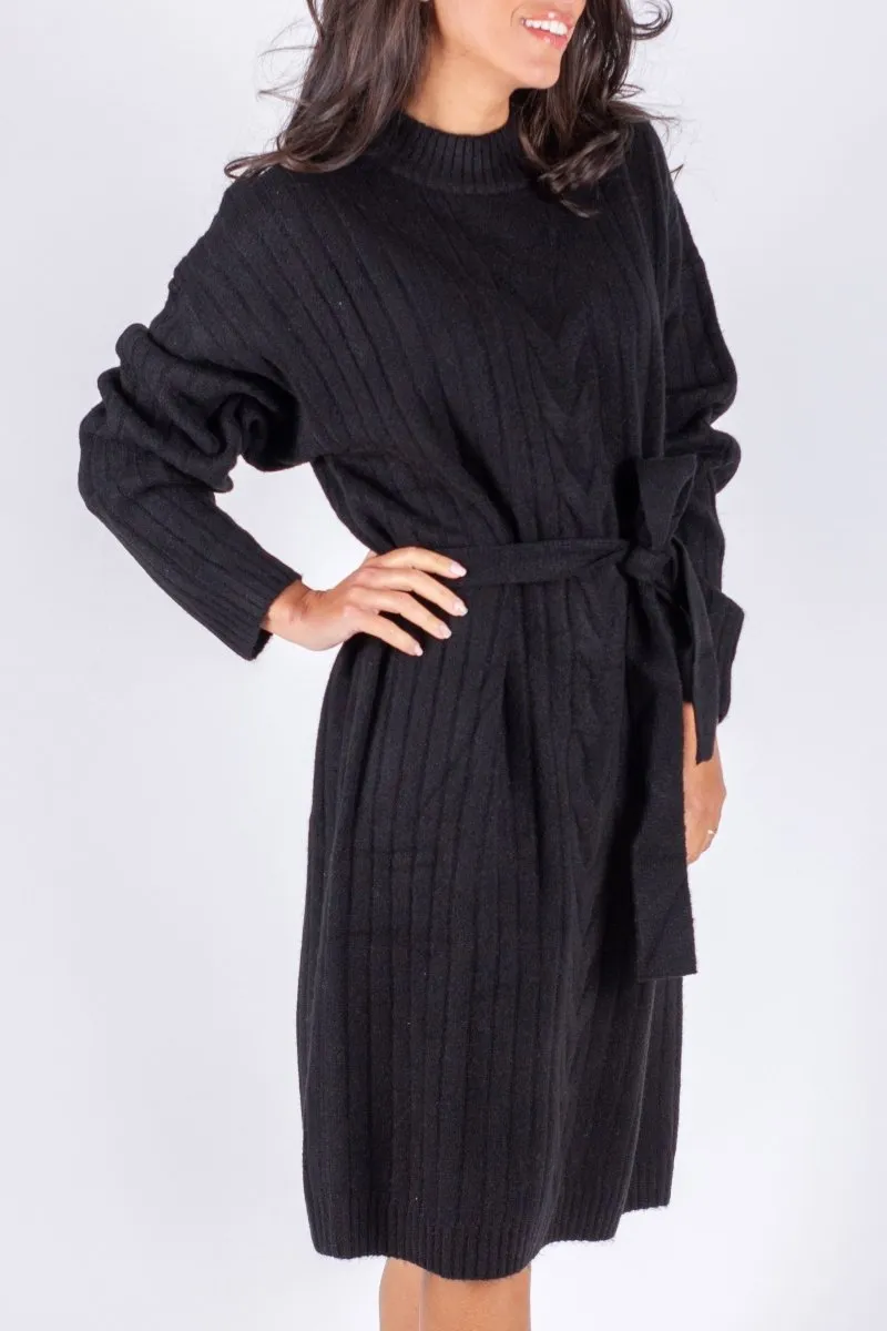 SIMONE DRESS 38" (BLACK)