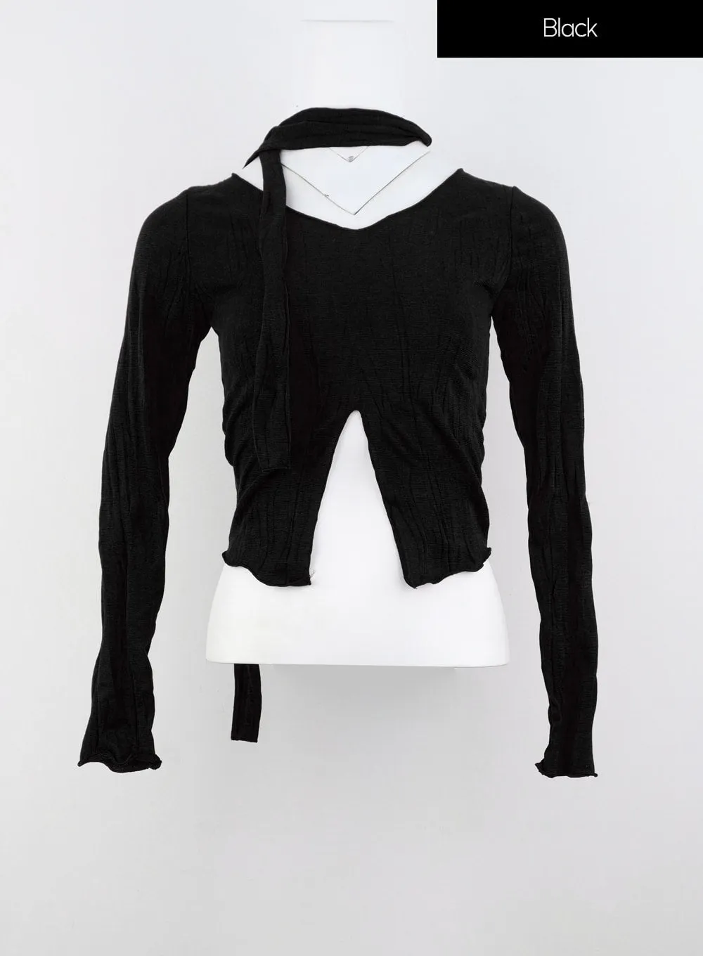 Thin Scarf & Long Sleeve Top Set IS304