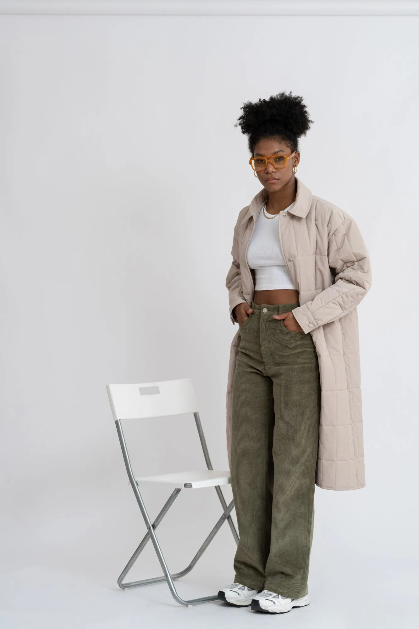 Willow Quilted Coat Ashy Beige
