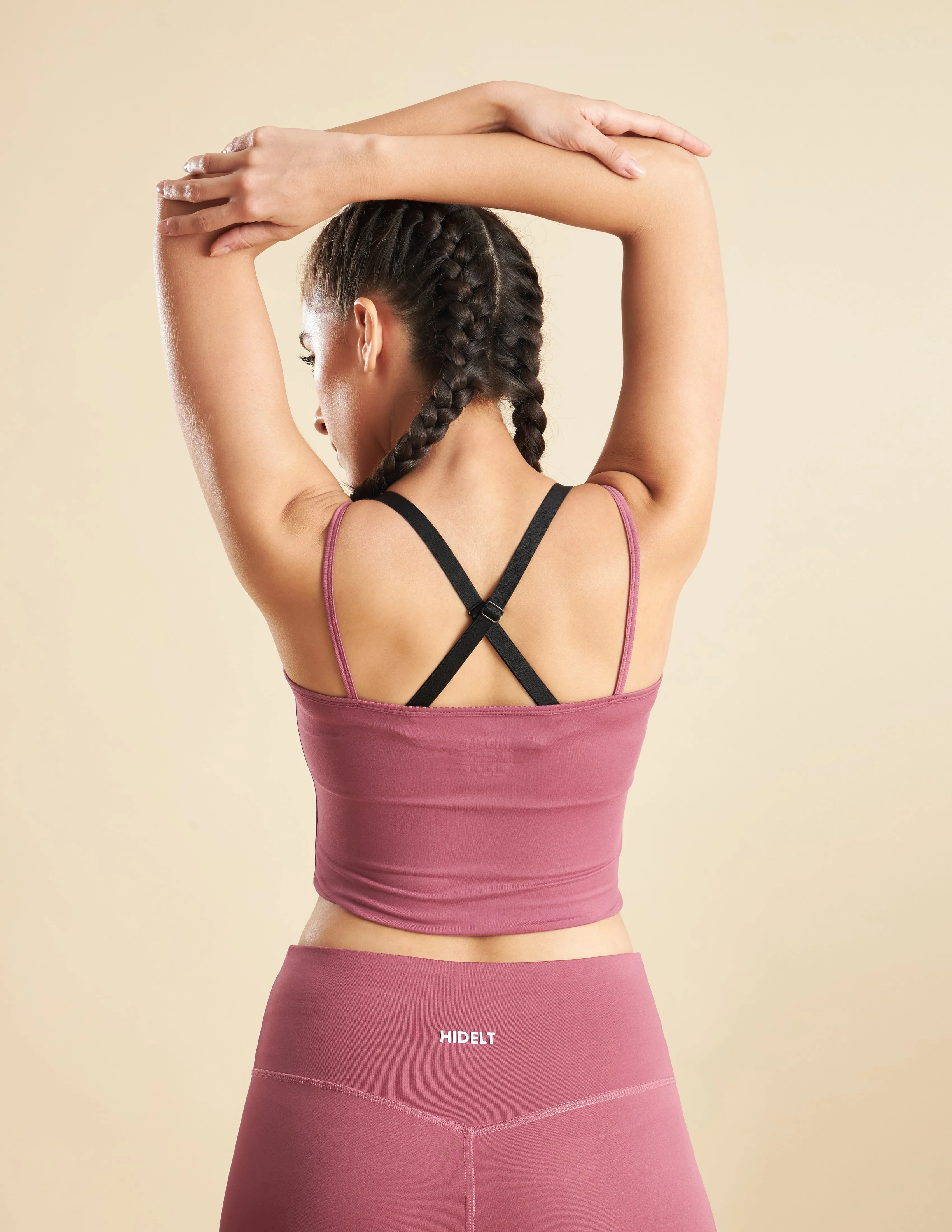 Women Tulipwood Solid Workout Cami Tank
